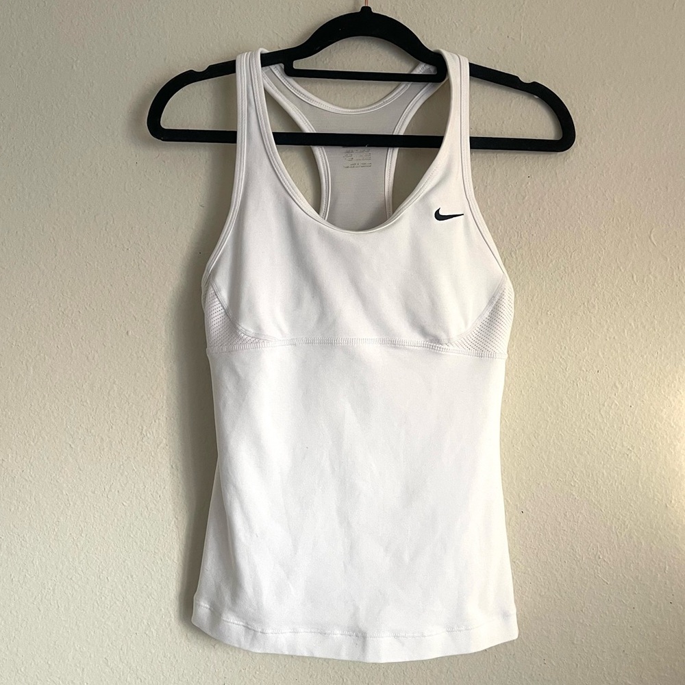 Nike White Athletic Tank Top